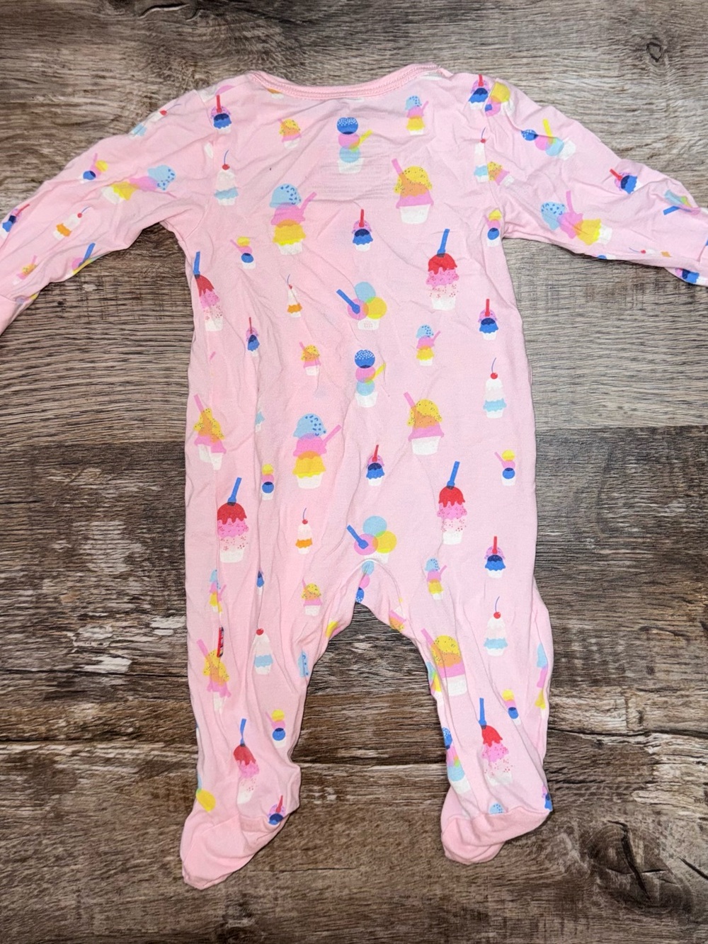 Magnetic Me Sundae Print Ruffle-Trim Footie - Picture 4 of 4
